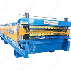 Tấm lợp hai lớp cuộn hình thành máy cuộn tấm thép mạ kẽm Trung Quốc cũ (Gi), thép cuộn lạnh (CRC) 12-15m/phút - Product Image 1