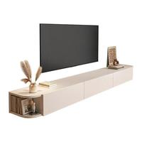 Support de console TV flottant blanc moderne armoire murale en bois personnalisable nouveau design à la mode pour le salon
