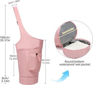 Sac de yoga en toile personnalisé avec poche pour tapis de yoga, sac de transport à bandoulière, sac de voyage, sac de sport, échantillon gratuit - Product Image 3
