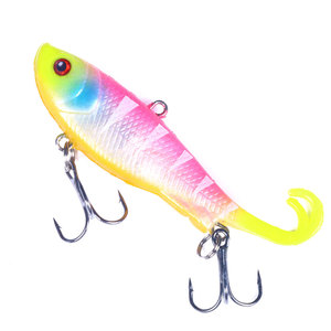 SKM New Arrival esche da pesca 7cm-12g Jig Head Swim bait con coda Modulare di acqua salata attira lucci in Silicone e gomma - Product Image 1