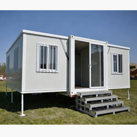Maison préfabriquée modulaire pliable à double aile, conforme aux normes d'exportation, avec équipements complets pour le marché étranger