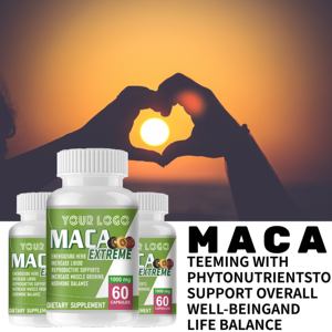 Kapsul bubuk akar Maca suplemen nutrisi olahraga organik membantu menyeimbangkan tingkat dan mendukung kinerja & keinginan - Product Image 4