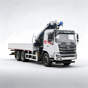 รถบรรทุกตงเฟิง 6x4 ติดเครนไฮดรอลิก 10 ตัน สำหรับยกสินค้า - Product Image 1