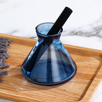 Flacon de parfum d'aromathérapie en forme de trompette de 200 ml, flacon en verre à parfum volatile en rotin