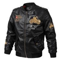 Blouson Bomber en PU Personnalisé pour Hommes Coupe Ajustée Streetwear Motif Cœur Casual Moto Printemps Automne Hiver