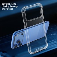 Coque de téléphone portable rigide en TPU PC transparente anti-jaunissement avec protection d'angle antichoc pour iPhone 17 Pro Max 17 Air 16 Plus