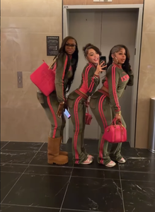 Nuovi Arrivi Abbigliamento Y2k, Tuta in Velluto a Righe con Logo Personalizzato per Donne, Giacca con Zip e Pantaloni Jogger, Set Due Pezzi da <span class=keywords><strong>Donna</strong></span> - Product Image 3