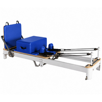 Reformer Pilates Aluminium Lipat Portabel Tahan Lama yang Dapat Disesuaikan untuk Latihan Yoga Profesional dengan Desain Klasik