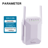 Répéteur WiFi certifié RoHS à bas prix pour toute la maison avec 4 antennes extérieures, couverture de 50 à 100 m² et débit de transfert de 300 Mbps