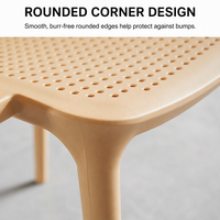 HAUMR Chaise de salle à manger nordique en plastique avec dossier évidé épaissi pour salon de thé, bibliothèque, bureau et loisirs