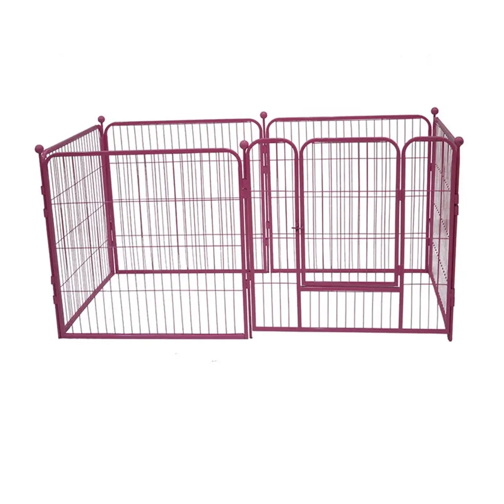 10 pieces big size portable outdoor steel dog fence folded rectangle dog kennel animal cages folding playpen pet supplies