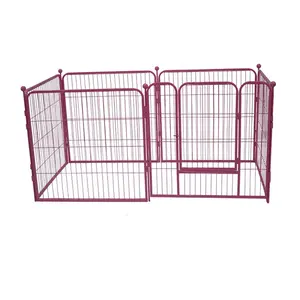 10 pieces big size portable outdoor steel dog fence folded rectangle dog kennel animal cages folding playpen pet supplies