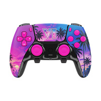 Façade personnalisée à motif scénique pour manette PS5 Edge Elite, kit de réparation et de remplacement de coque arrière DIY