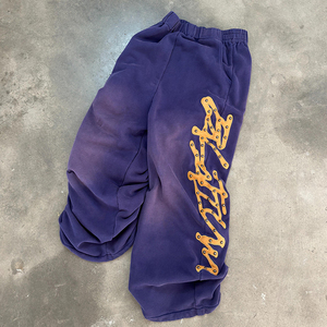 Pantalones Deportivos Personalizados con Cordón Elástico, Remaches Metálicos, Bordado en Cuero, Estilo Casual, Hip-Hop, Rap, Streetwear - Product Image 1