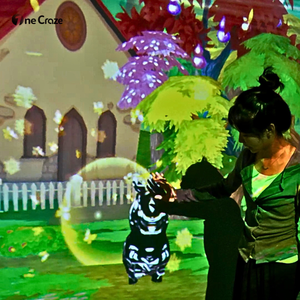 Système mural interactif de projection immersive pour parc d'attractions avec écran tactile, affichage HD, jeux de dessin multijoueurs et jeux de dessin dynamiques - Product Image 6