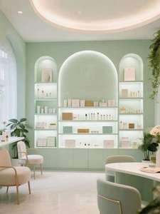Étagères de présentation de parfums personnalisées |   Vitrine de présentation de cosmétiques de luxe |   Stand de design d'intérieur pour boutique de parfums et cosmétiques tout-en-un - Product Image 4