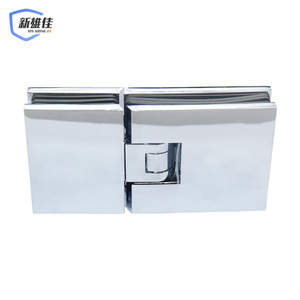 Charnière de porte de douche Xin Xiong Jia en acier inoxydable brossé, 180 degrés, quincaillerie pour porte en verre, accessoire de salle de bain - Product Image 2