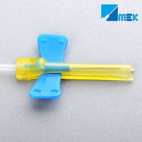 Kit de prélèvement sanguin à double ailette de sécurité, aiguille papillon jetable 21G 22G 23G, aiguille d'injection, certifié CE Classe II