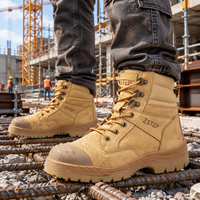 Bottes de travail montantes avec protection de la cheville et embout en acier pour le personnel des usines, des ateliers et des entrepôts industriels lourds