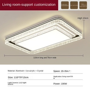 Moderne élégant rectangulaire LED salon lumière luxe haut de gamme 4000K température de couleur IP44 AC alimenté pour maison bureau chambre - Product Image 2