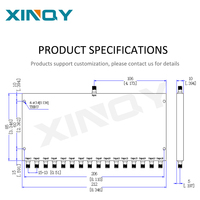 XINQY XQY-PS16-8/12-SE Diviseur/Combinateur de puissance RF 12 voies 8GHz 12GHz, Répartiteur de signal pour applications de test WiFi et micro-ondes 1.6dB
