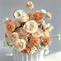 Boule de fleurs artificielles pour centre de table, 6 types, décoration de table de mariage colorée, fleurs d'intérieur