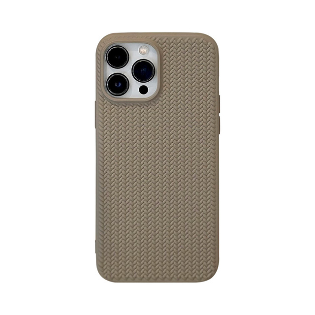 Ins Style Autumn and Winter Weave Retro Soft TPU Silicone Phone Case for iPhone 15 14 13 12 11 Pro Max