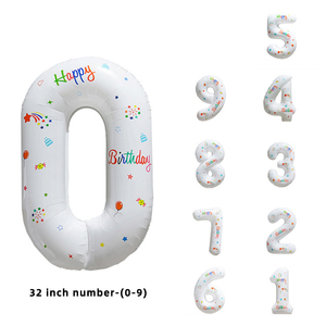 Ballon géant en aluminium de 32 pouces en forme de chiffres 0-9 pour décorations de fête d'anniversaire et de mariage - Product Image 2