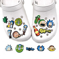 Breloques de chaussures à thème de dessins animés américains, accessoires de décoration pour chaussures, breloques scientifiques pour pantoufles, vente en gros, nouveauté très demandée