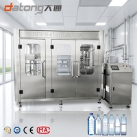Machine de remplissage d'eau pure en bouteille PET entièrement automatique, machine intégrée de rinçage, remplissage et bouchage de petites bouteilles d'eau minérale