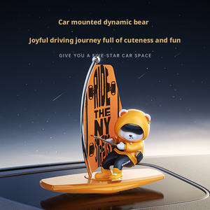 Neuer Auto-Dekorationsartikel: Schüttelnder Surf-Bär - Kreative Premium-Aromatherapie für die Mittelkonsole, Auto-Zubehör - Product Image 4