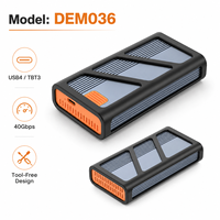 علبة تخزين M.2 NVMe SSD بتقنية Thunderbolt 3/USB4، سرعة 40 جيجابت في الثانية، PCIe Gen4x4، بدون أدوات، سعة قصوى 8 تيرابايت، هيكل من الألومنيوم