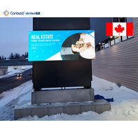 Canbest Apro P6.67 6.67Mm 2880X1280Mm 9.45X4.2Ft Écran d'affichage LED à double face pour publicité extérieure au Canada