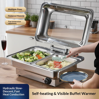 Réchaud électrique rectangulaire en acier inoxydable LT-329, ensemble de plats chauds isolés, buffet, présentoir alimentaire, prix, ensemble de réchauds alimentaires, traiteur.
