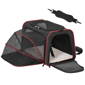 Handheld <b>Pet</b> <b>Carrier</b> Bag - Expandable Dual Compartment for Cats & Small <b>Pets</b> - Product Image 3