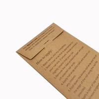 Enveloppes en papier kraft d'emballage de carte de remerciement avec logo doré personnalisé avec fenêtre