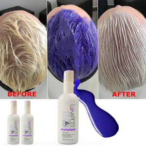 Teinture capillaire blonde platine professionnelle en gallon de marque privée, huile de coco biologique, <span class=keywords><strong>shampooing</strong></span> violet argenté pour cheveux blonds - Product Image 3