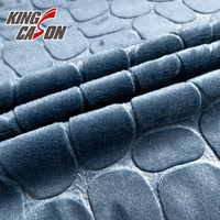 Kingcason 100% polyester, luxueux et moderne, motif pierre, double face, flanelle gaufrée 3D pour textile de maison et couverture