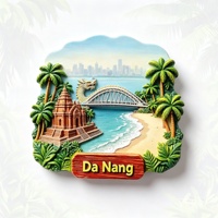 Aimant de réfrigérateur touristique en gros, souvenir de Bangkok, Asie du Sud-Est, aimant de réfrigérateur en résine peint à la main en 3D
