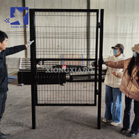 Gran oferta, paneles de valla de jardín, marco de hierro de malla en V soldado curvo 3D, puerta de entrada cuadrada de seguridad rústica, puertas de casas, alambre