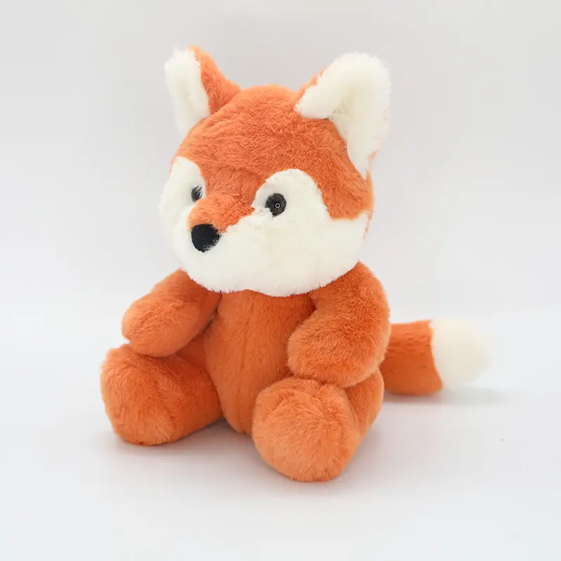 Prix usine mignon conçu petit renard roux jouets en peluche couette animal en peluche renard jouets en peluche