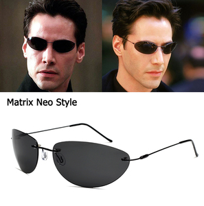 Occhiali da Sole Polarizzati Stile Matrix Neo alla Moda, Ultraleggeri Senza Montatura, Design di Marca per Uomo, Occhiali da Guida - Product Image 3