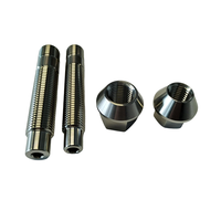 Jeu de goujons et écrous de roue en alliage de titane, tête hexagonale Torx M14x1.25x1.5x75mm M12x1.5x77mm avec écrou conique 60 °