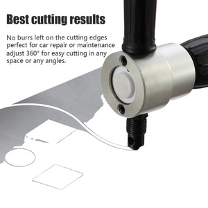 أداة يدوية لقطع المعادن بدون أدوات أخرى، قاطع صفائح معدنية مزدوج الرأس، ملحق مثقاب لعمل الثقوب - Product Image 2