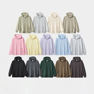 Wholesale Custom Logo Oversized Blank <b>Sweatshirts</b> <b>Mens</b> Unisex Bulk Oem Plus Size Full Zip up Cotton <b>Men's</b> Hoodies - Product Image 5