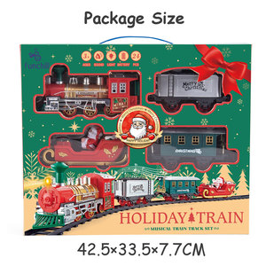 Giáo dục khác âm thanh đèn điện tử đầu máy xe lửa giáng sinh kỳ nghỉ đào tạo đồ chơi thiết lập đường sắt với Bộ theo dõi - Product Image 6