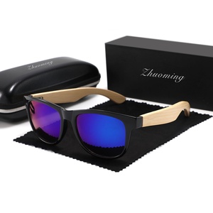 Gafas de Sol Personalizadas al por Mayor, Gafas de Sol de Bambú Baratas con <span class=keywords><strong>Espejo</strong></span>, Gafas de Sol de Madera con Protección UV400, Gafas de Sol de Madera Estilo Salvaje - Product Image 2