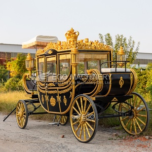 Carruaje Real de Lujo Negro para Transporte Especial con Decoración Infantil, Carro Eléctrico - Product Image 5