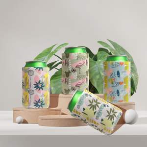 Fundas de Neopreno para Latas, Aislantes, con Diseños Tropicales, para Cerveza, Ideales para Fiestas de Verano y Vacaciones - Product Image 5