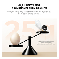 KF15.0067 K&F Concept Pince de téléphone universelle à vis de 17 mm et objectif grand angle avant compatible avec les séries iPhone 12/13/14/15/16